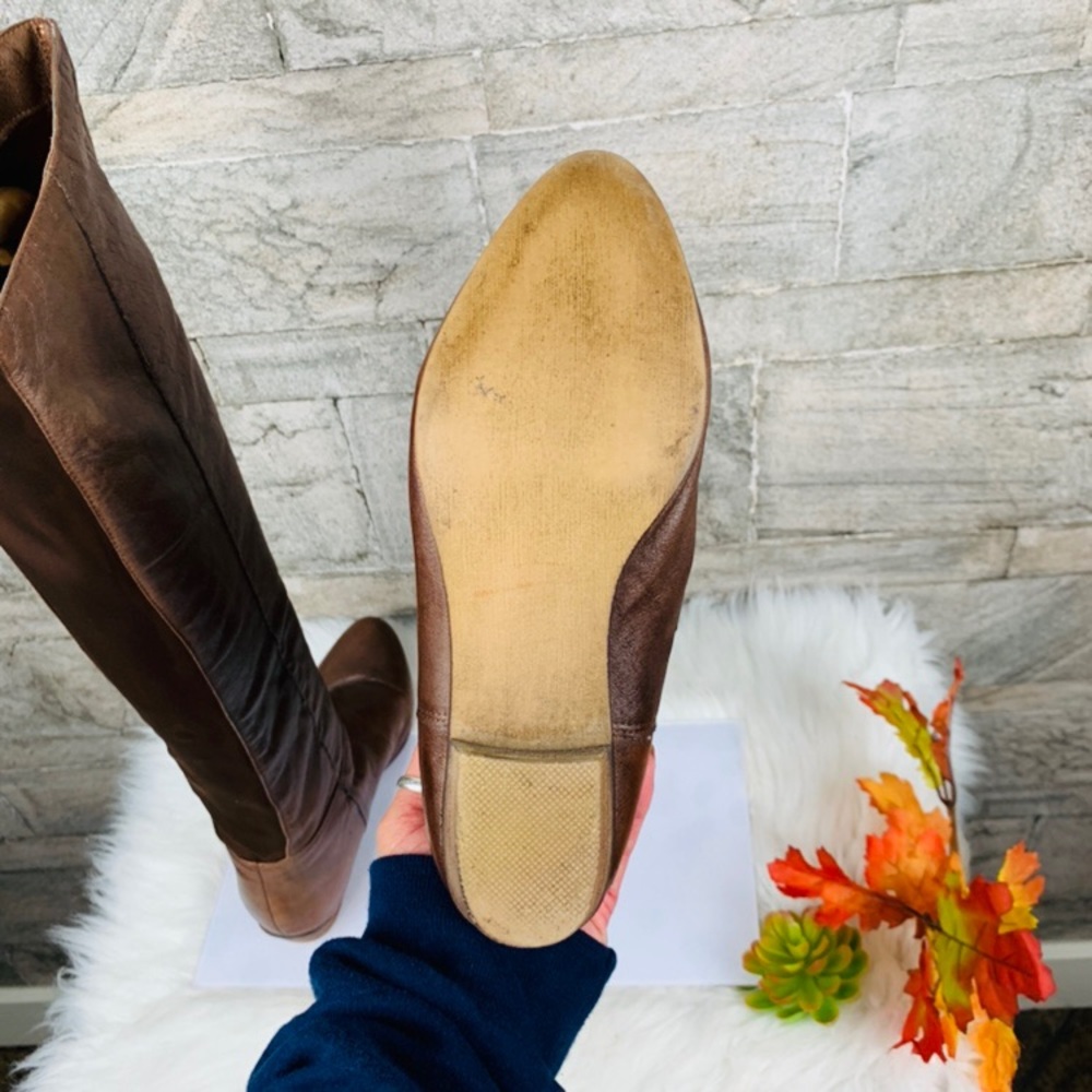 Steve Madden Creation Tan Brown Leather Boots 6M - Picture 6 of 8